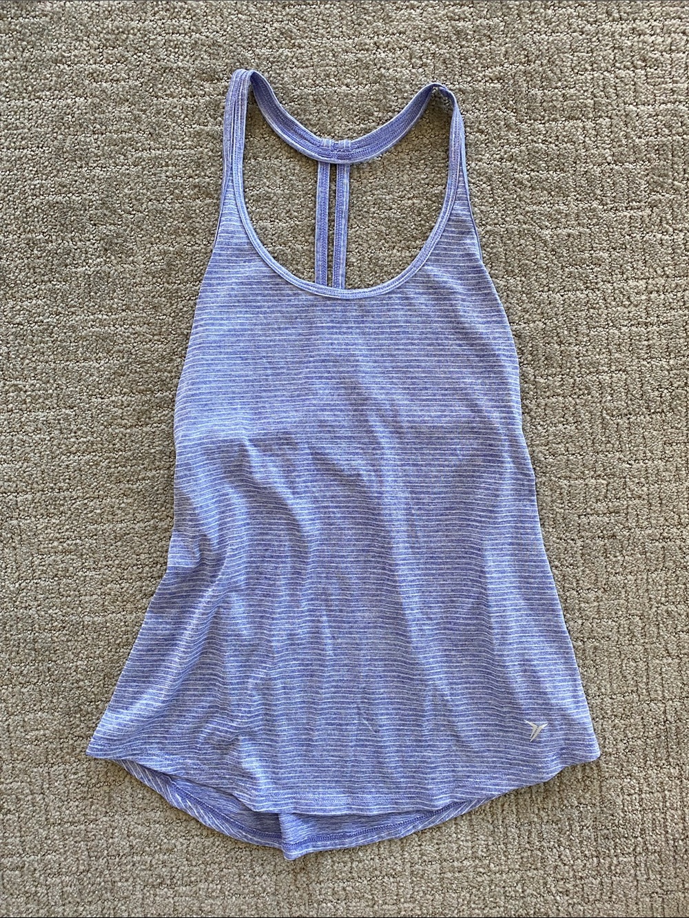 Old Navy Lavender Striped Racerback Tank